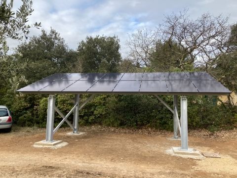 Carport autoconsommation 6 kWc, Garrigues-Sainte-Eulalie (30) - RÉSIDENTIEL