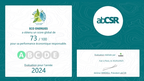 Eco Energies certifiée RSE 73/100 : excellence photovoltaïque reconnue